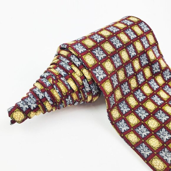 Giorgio Armani Le Collezioni Neck Tie Silk Italy Geometric Ornament Pattern 58" - Picture 6 of 13